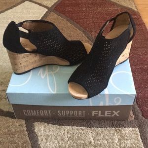 Suede wedges. Excellent condition.